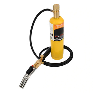 Hot sales Double Heads MAP Swirl Flame Self Ignition Hosed Turbo Torch Propane Welding Torch Large Pipes MAPP Torch