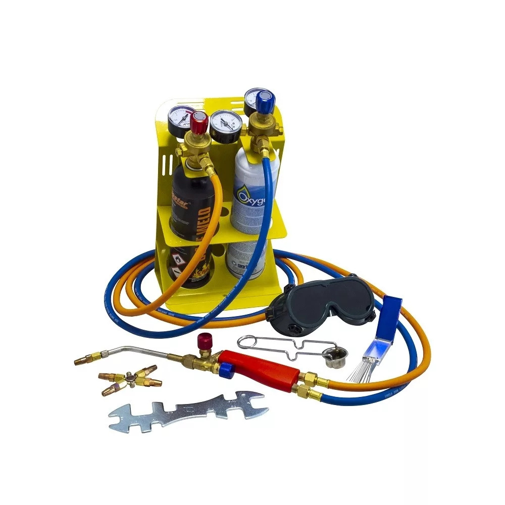 Oxy propane Torches Fuel By Oxygen MAPP With Portable carry Tank Support Glasses or Soldering Welding Heating