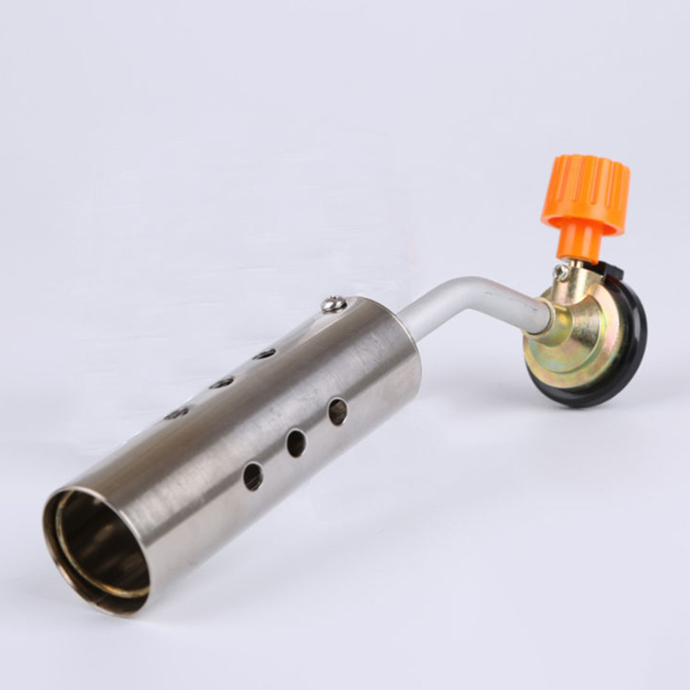 360 Free  Rotation Stainless Steel  Flame Gun Portable Gas Torch BBQ Flamethrower Burner  for Outdoor Camping BBQ