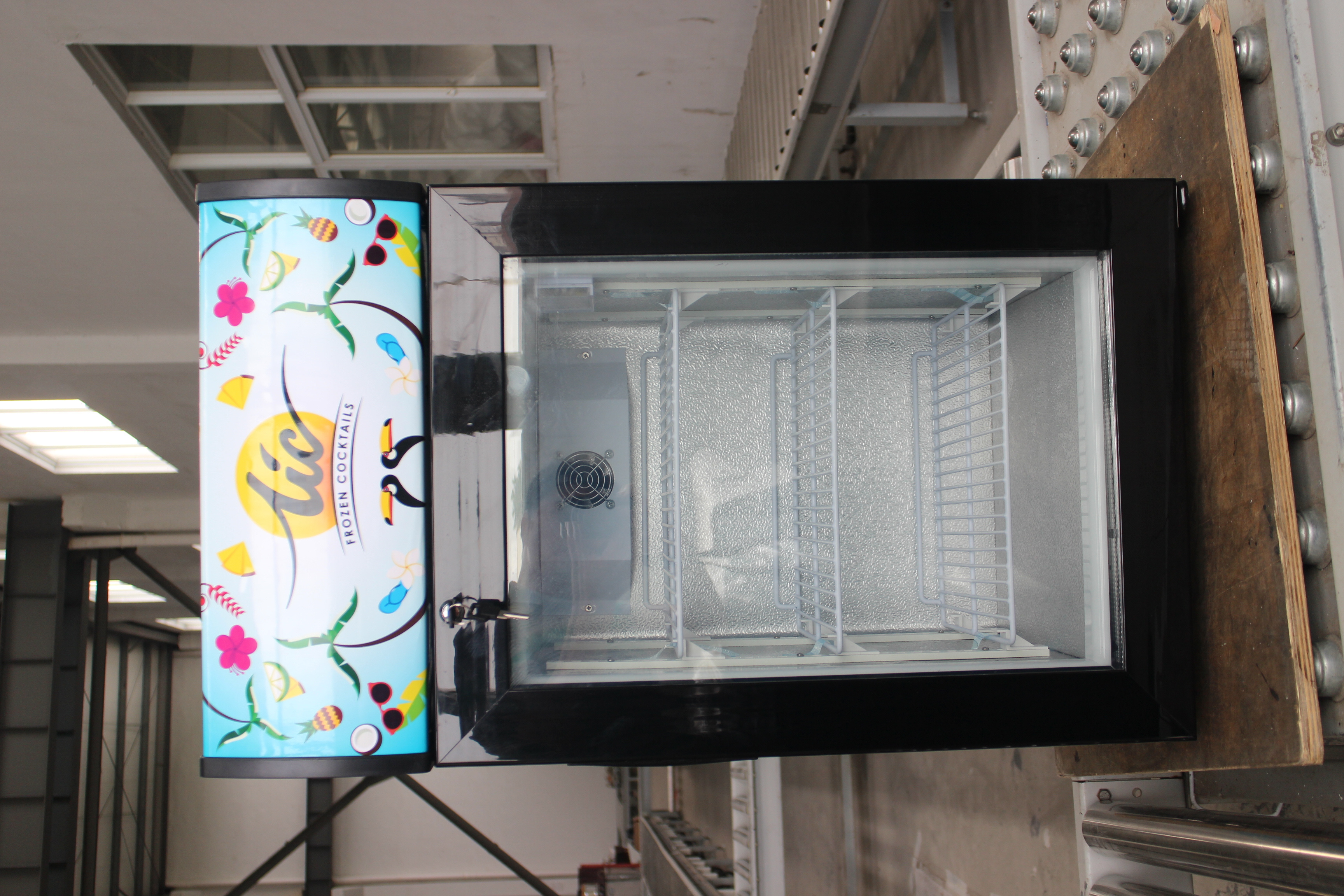 -25C  Ice cream display freezer gelato display freezer with light canopy