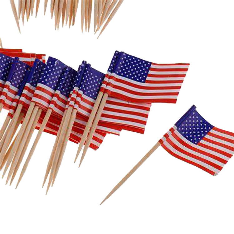 Disposable Food Cocktail Custom Toothpick Flag | Bestsuppliers.com