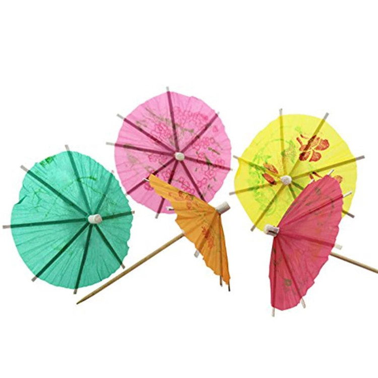 Food Grade Party Bar Decoration Paper Drink Pick Cocktail Umbrella Picks