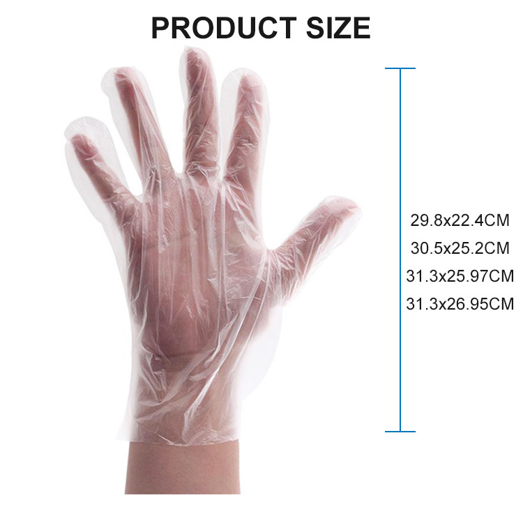 Transparent Disposable Plastic Gloves Ldpe Poly Food Polyethylene Disposable Pe Plastic Gloves