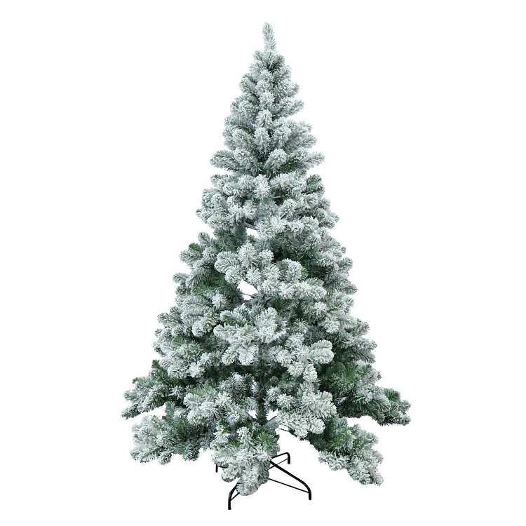 White PVC Artificial Christmas Tree Flocked Christmas Tree Decoration for Xmas Party