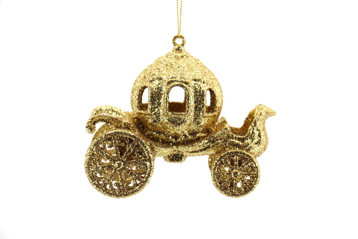 Plastic Glitter Pumpkin Carriage Candy Box Decorative Cinderella Carriage Centerpiece Figurine For Wedding Party Decor