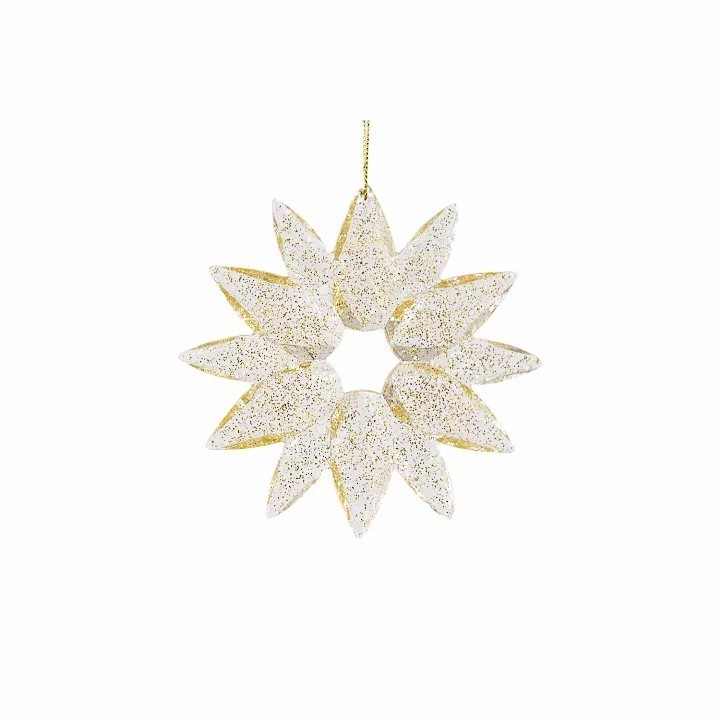 Christmas Tree Decoration Artificial Dodecagonal SnowflakeTransparent Clear Iridescent Acrylic Christmas Snowflake Ornaments