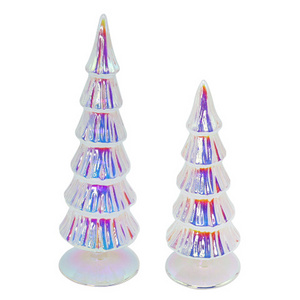 Mini Christmas Tree Glass Crafts for Home Decoration and Christmas Gift Ornaments