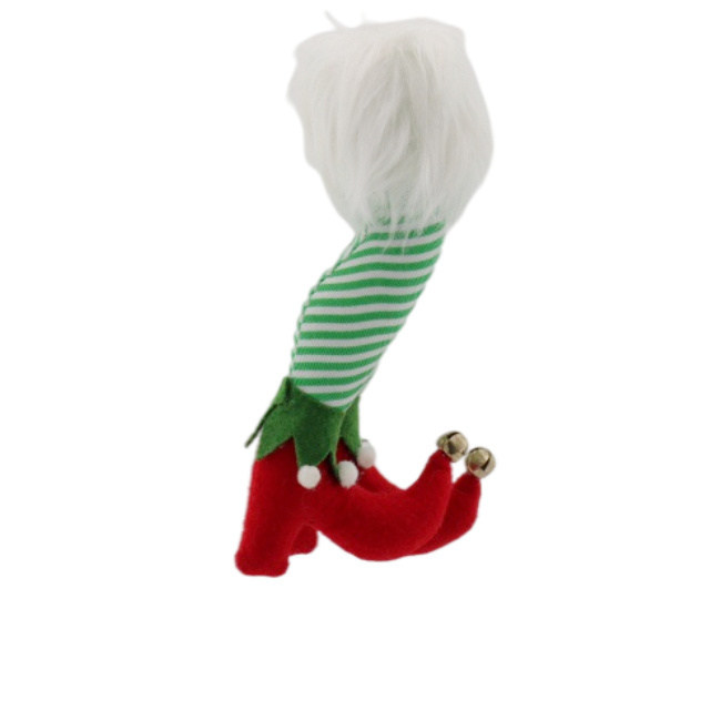 Creative Plush Christmas Elf Legs Stuffed Cotton Clown Shoes In Xmas Tree Hanging Decorations