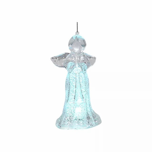 2022 Transparent Glowing Angel Series Battery Supply Acrylic Praying Angel For Indoor Christmas Pendant