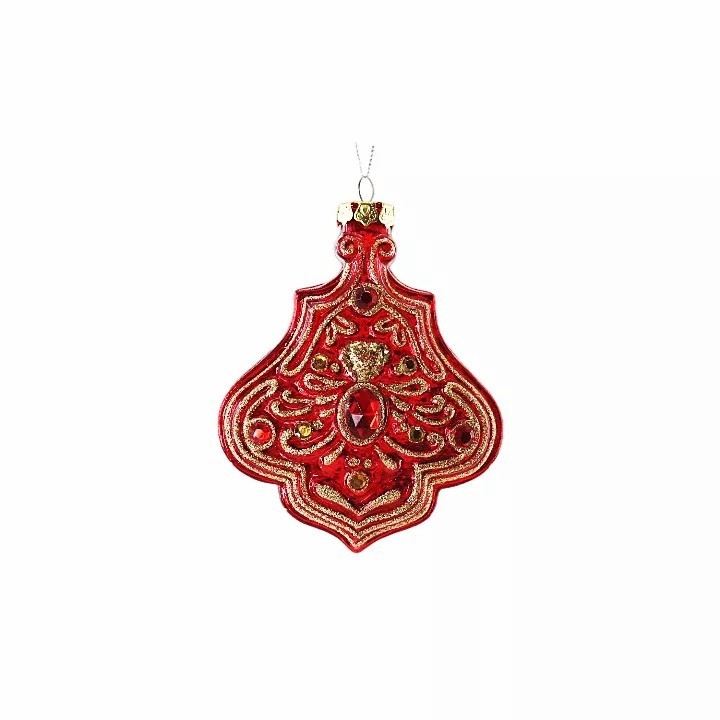 Factory Resouce Wholesale red various glass icicle Shape Molded Christmas Ornaments Decorations