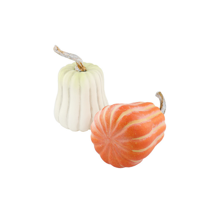 Artistic Design Yard Pumpkin Ornament Resin Coating Crafts For Indoor Outdoor Garden Lawn Halloween Party Holiday Decor