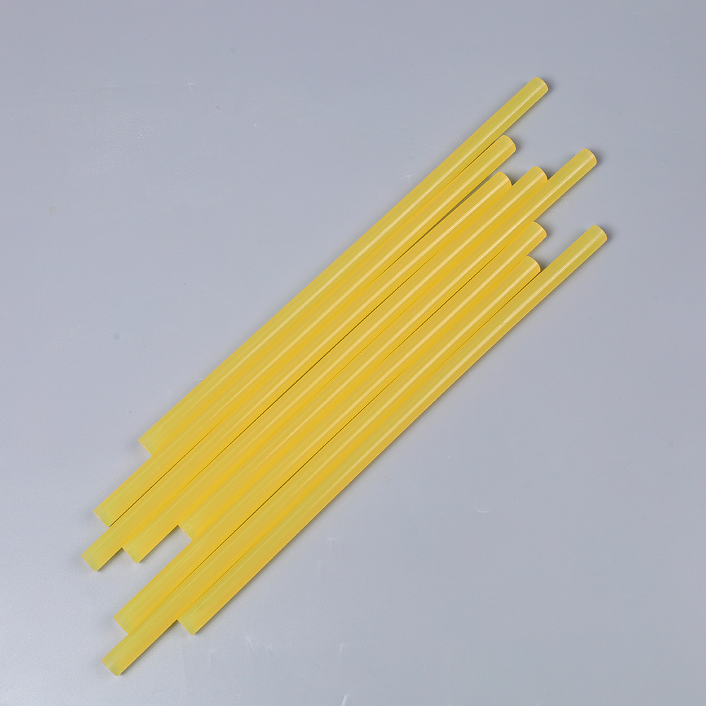 For Carton Yellow Hot Melt Silicon Rod Without Wire Drawing Hot Melt Glue Stick