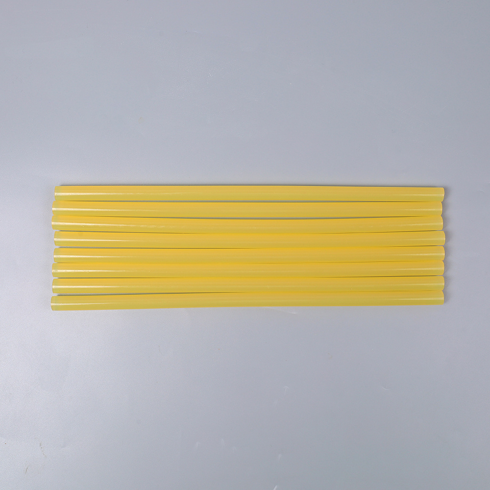 For Carton Yellow Hot Melt Silicon Rod Without Wire Drawing Hot Melt Glue Stick