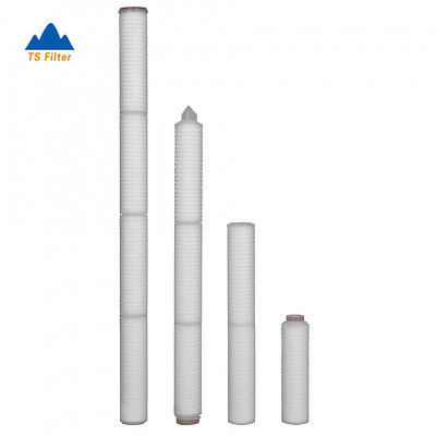 Polypropylene Membrane 50 Microns Pleated Filter Cartridge 30 Inch 222 SOE EPDM O-rings