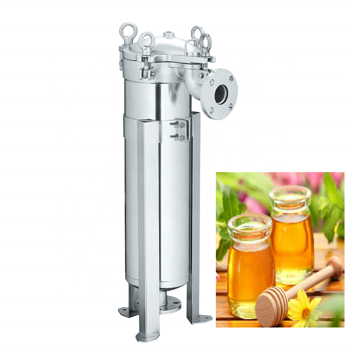 Food grade stainless steel bag  filter housing honey machine processing filter honey wax separator for honey purification