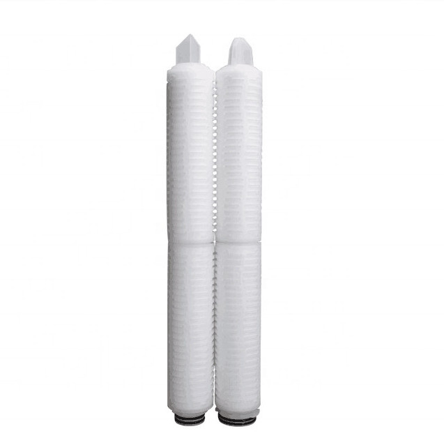 GF Series 1 Micron Pleated Glass Fiber Membrane Cartridge Filter For Aqueous Solution Ink Filtration