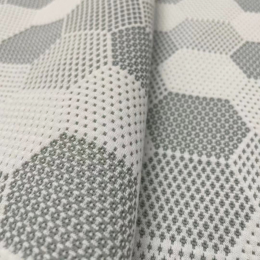 Stretch 100% Polyester 30S Knitted Jacquard Knitting Fabric Mattress Ticking Fabric