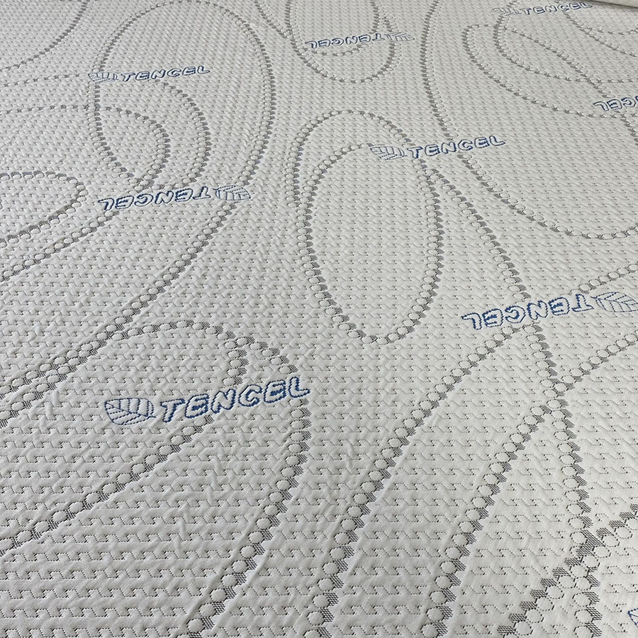 Customization 150D Lyocell Stretch Fiber Anti-bacteria Knitted Fabric Tencel / Polyester Jacquard Mattress Polyester Fabric