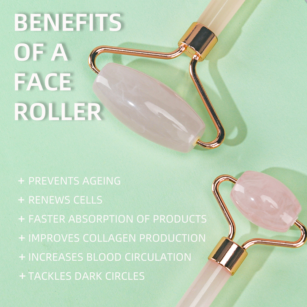 custom Anti Aging Facial massage Jade Roller and Gua Sha With Jade Roller Set