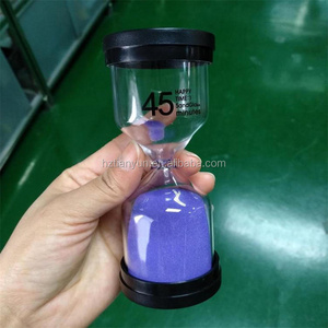 Factory Hot Sale Customized  Black Cover Plastic Hourglass Sand Timer egg timer clock 1 minute to 24 Hours sand clock