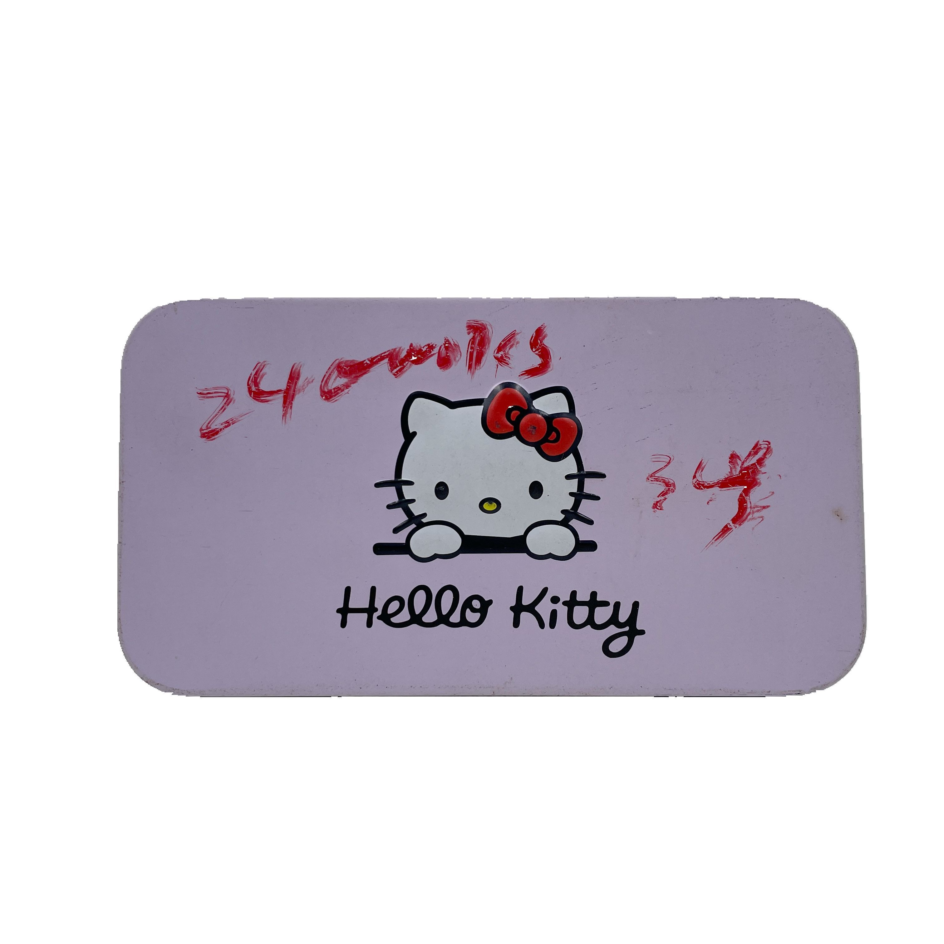 Customized packaging rectangular tinplate hello Kitty pattern women's makeup box