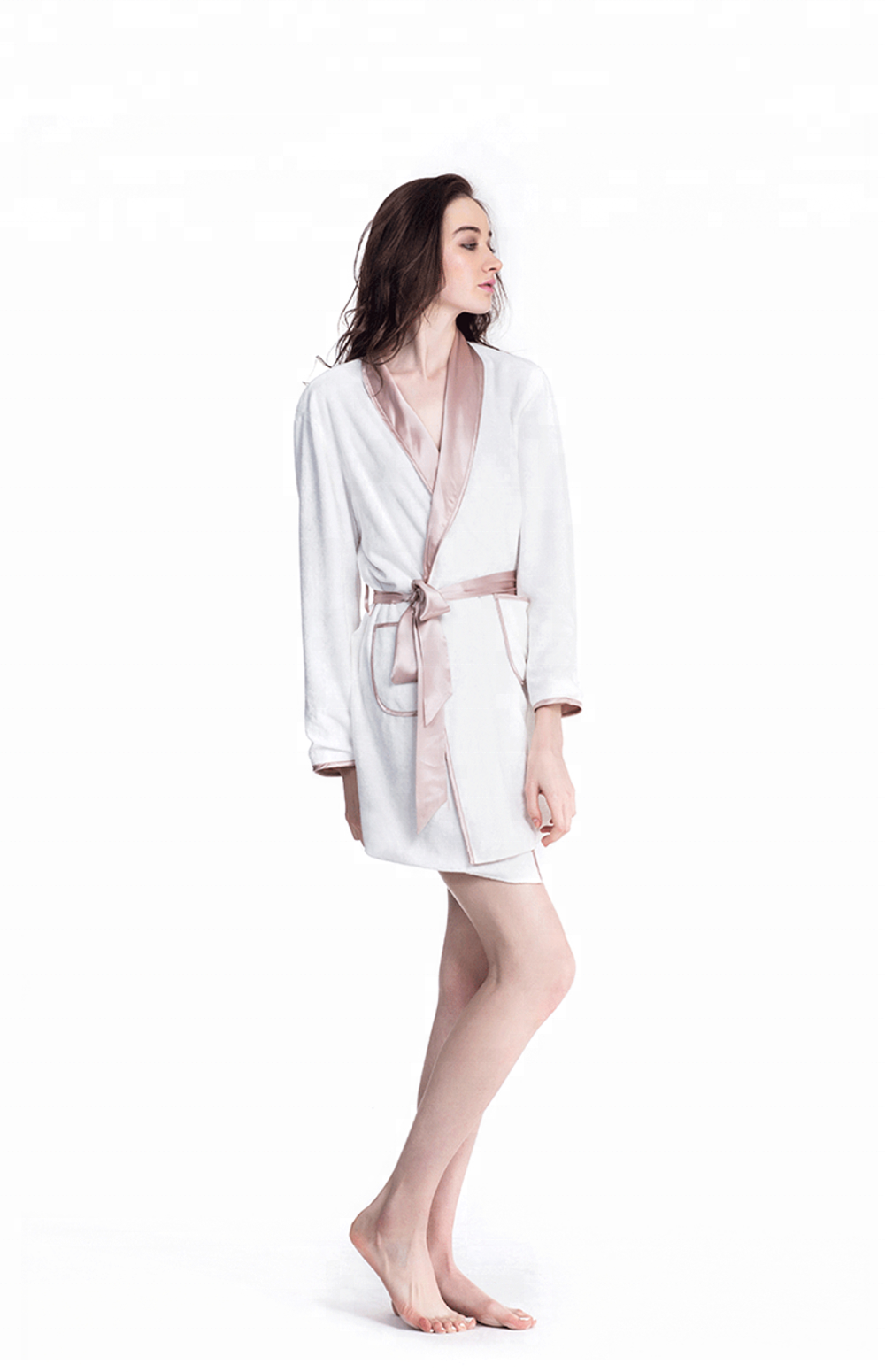 Wholesale satin robe custom kimono silk sleeping robe women