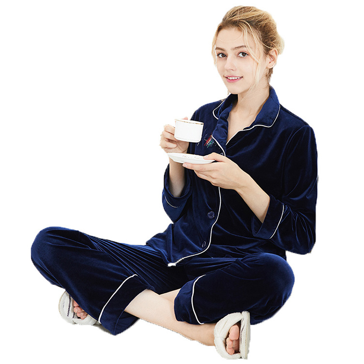 Wholesale Ladies Flannel Satin Velvet Sleepwear Pajamas Sets for Women