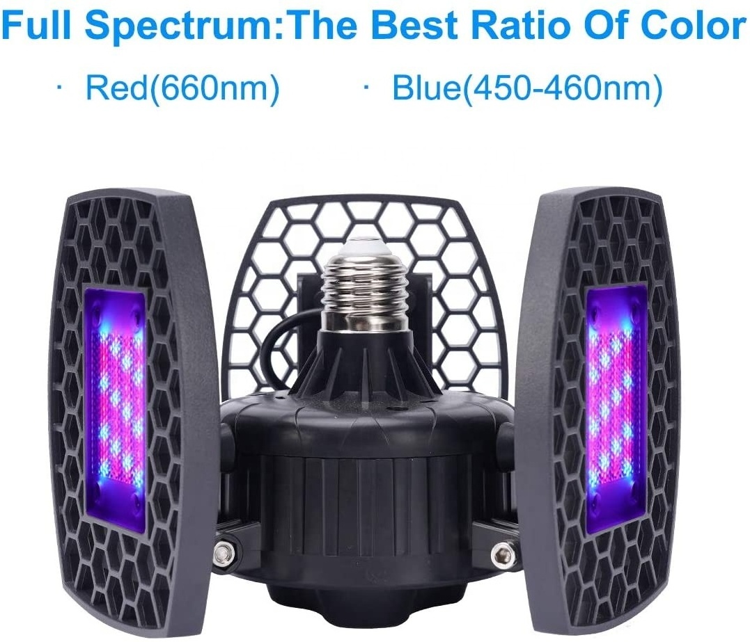 Full Spectrum Purple and Blue Plant Lamp 80w LED Grow Light for Indoor Plant volt led grow light