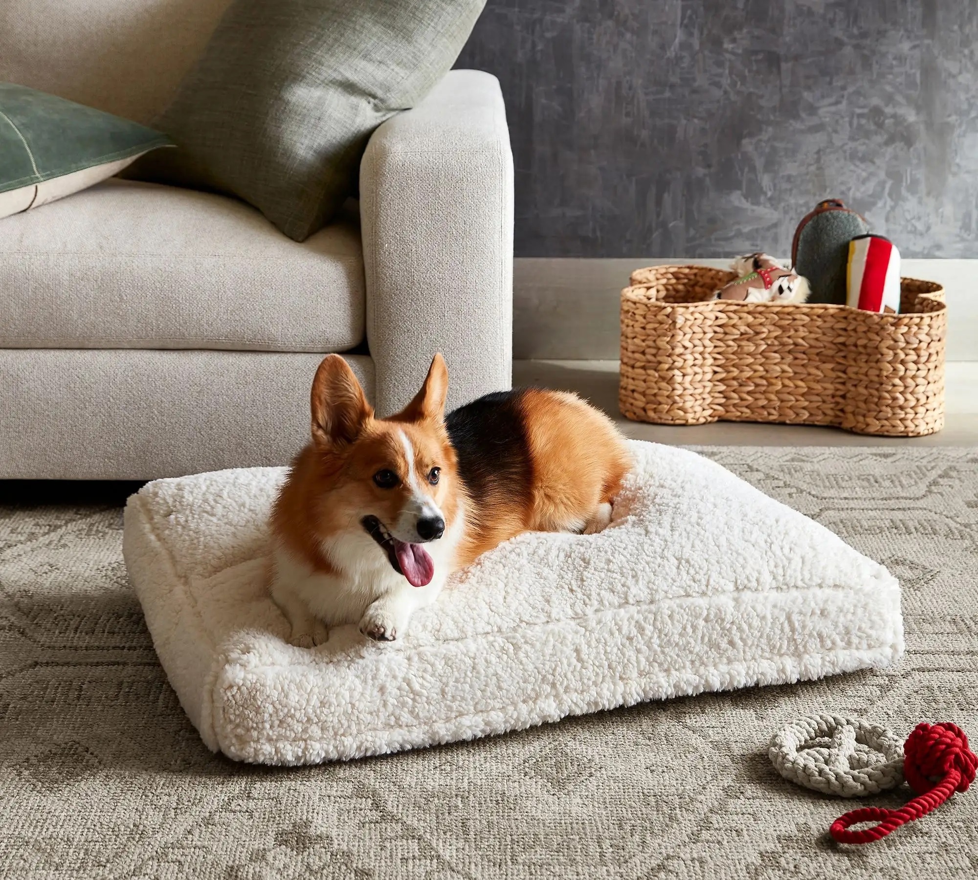 Luxury White Orthopedic Memory Foam Dog Pet Bed Sleeping Mat