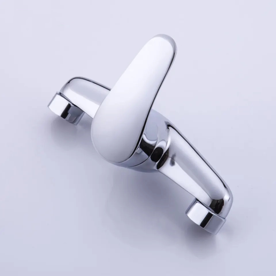 TMOK Single Zinc Handle Hole Wall Mount Brass Mixer Shower Faucet