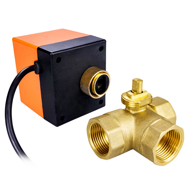 TMOK Wholesale 1/2-2 inch Water Electric Actuator Motorized 2 3 Way Brass Ball Valve with Electric Motor