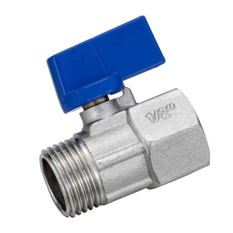 TMOK Nickel Plated Durable Anti-corrosion 1/2 inch Twist Handle Two-way Ball Valve