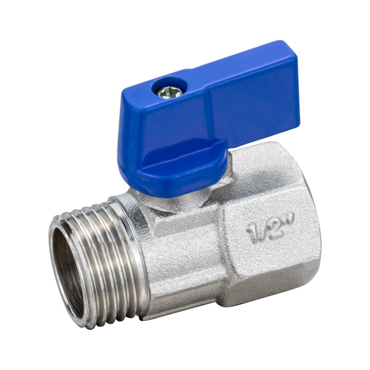 TMOK Nickel Plated Durable Anti-corrosion 1/2 inch Twist Handle Two-way Ball Valve