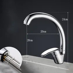 TMOK Wholesale Modern Single Hole Brass Gooseneck Kitchen Basin Water Faucet for Bathroom