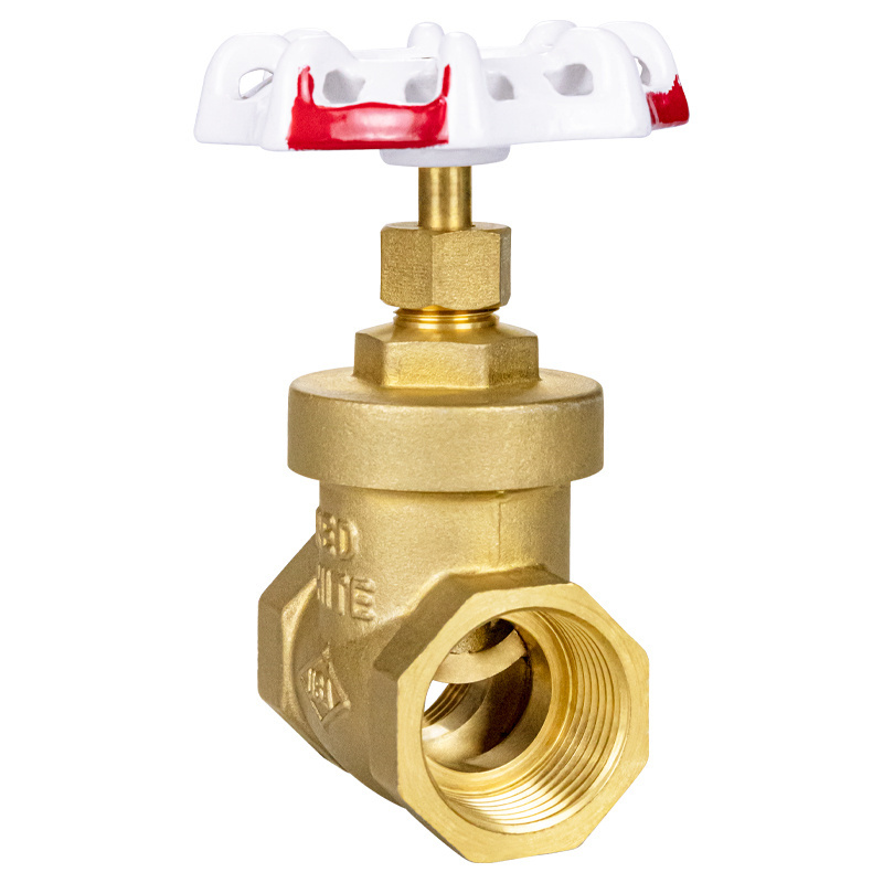 TMOK Brass Gate Valve BSP Thread  Rotary Sluice Gate Valve 232PSI for Water  with Red Head Handle