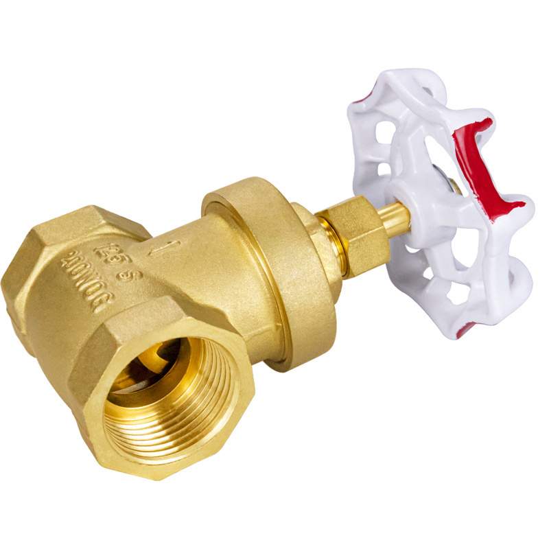 TMOK Brass Gate Valve BSP Thread  Rotary Sluice Gate Valve 232PSI for Water  with Red Head Handle