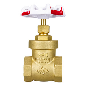 TMOK Brass Gate Valve BSP Thread  Rotary Sluice Gate Valve 232PSI for Water  with Red Head Handle