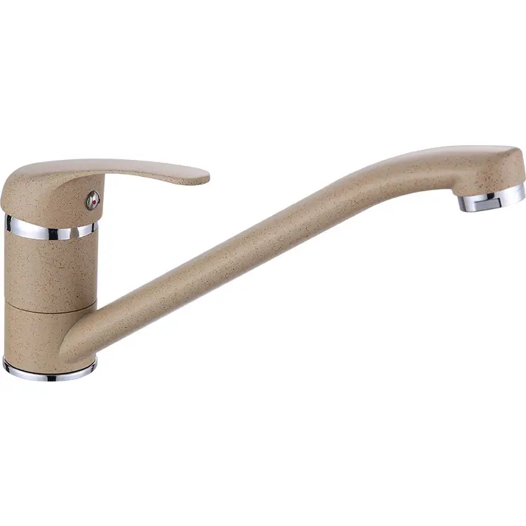 TMOK Luxury Sanitary Ware Chrome Brass Single Handle Kitchen Sink Taps Long Neck Faucet