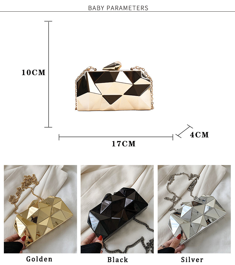 Wholesale Geometric Mini Party Evening Purses And Handbags Female Chain Bags for Ladies Clutch Women Hand Bag Purses