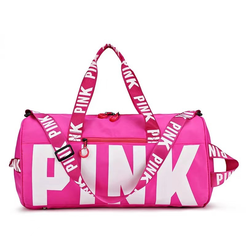 pink duffle gym foldable travel bag large capacity waterproof custom logo sports travel bag on sale