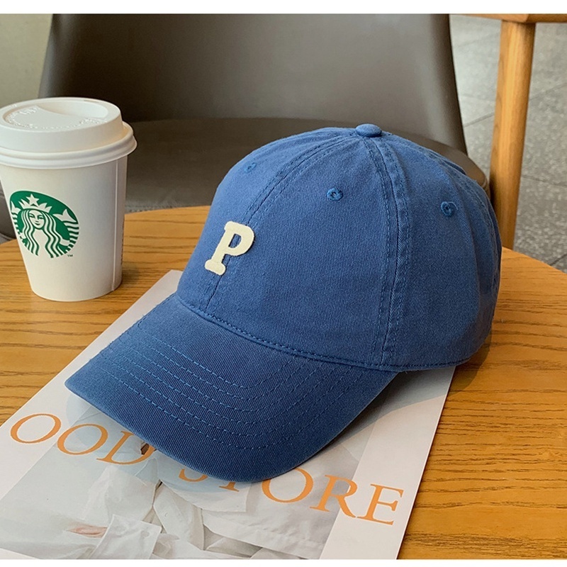 Wholesale Embroidered Letter P Cotton Unisex Baseball Cap Custom Logo Other Hats And Caps