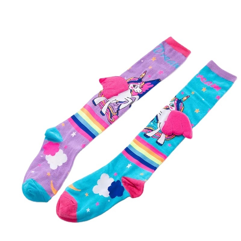 Unicorn Autumn Cute Cotton Children's Socks Girls' Knee High Socks