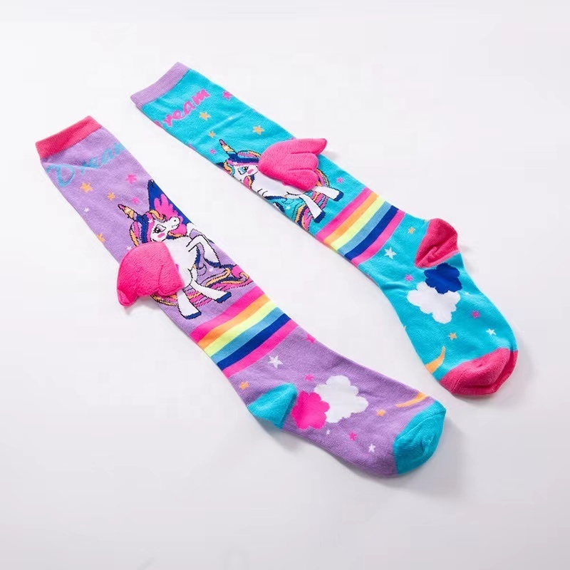 Unicorn Autumn Cute Cotton Children's Socks Girls' Knee High Socks