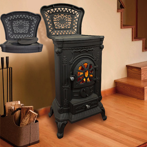 Modern Design Stove Wood Burning Stove Cast Iron Black Enamel Steel Stove