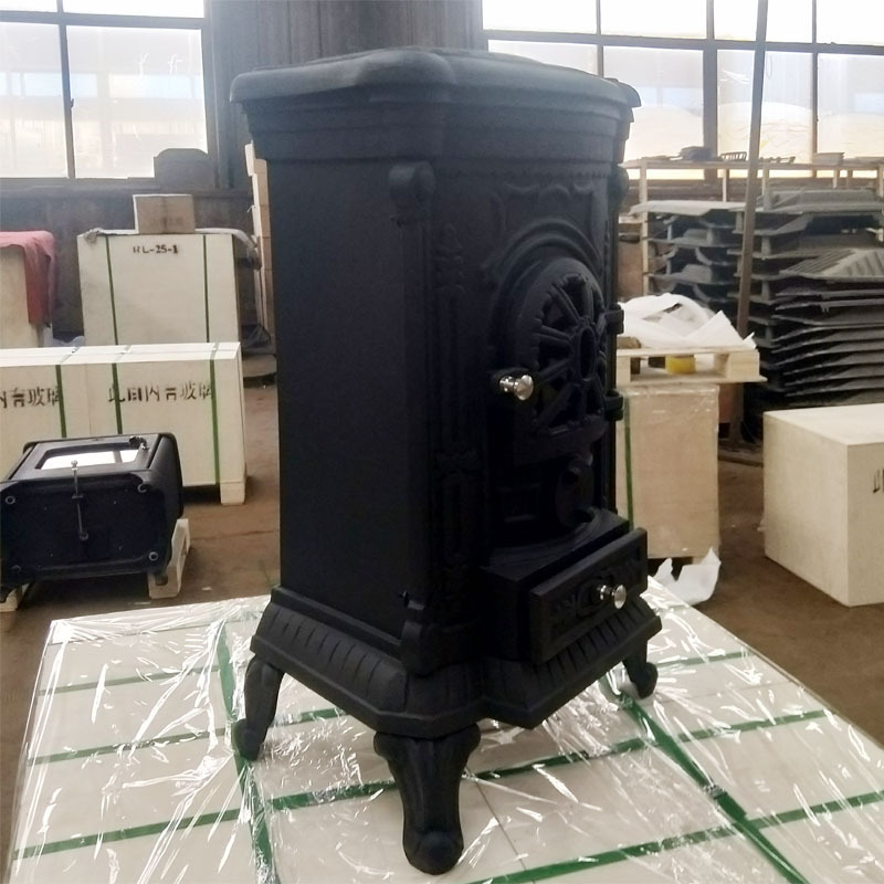 Domestic Heating Cast Iron Wood Burning Stove European Style Freestanding Fireplace Stove