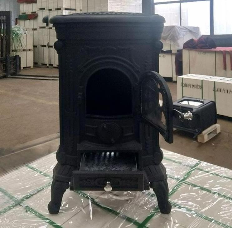 Domestic Heating Cast Iron Wood Burning Stove European Style Freestanding Fireplace Stove