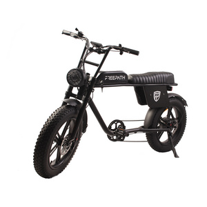 48V 750W powerful retro design banana two seats electric fat tire mountain bike in US warehouse