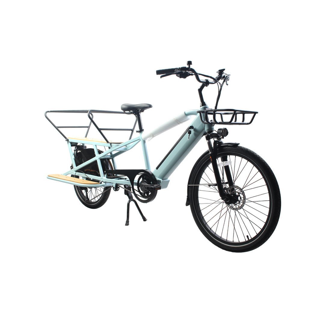 ebike cargo long tail cargo electric bike 48V250W rear motor front tire 26'' and rear tire 20''