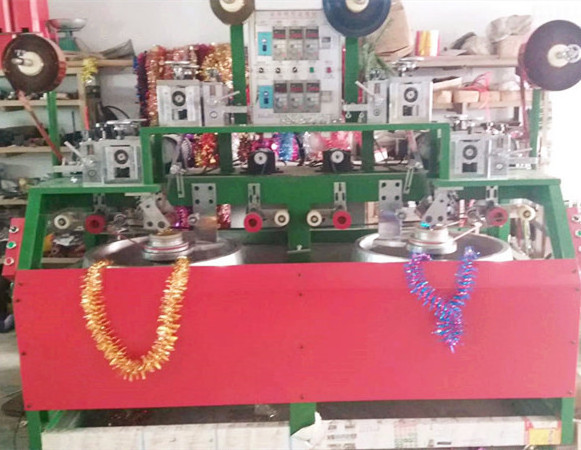 Tinsel Machine Party decorative tinsel garland making machine twisted hanging ornament machinery