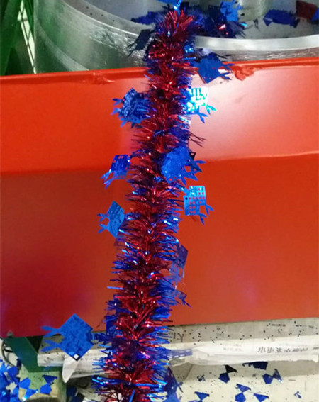 Tinsel Machine Party decorative tinsel garland making machine twisted hanging ornament machinery